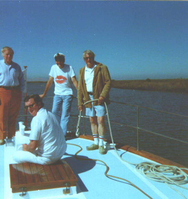 On a river cruise to the Ward's place - 1977.